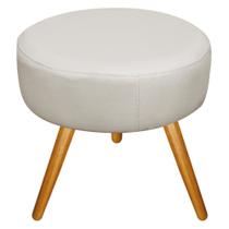 Puff Decorativo Sofia Palito Mel Sala Recepção Quarto Suede Bege