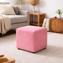 Puff Decorativo Suede Reforçado Suporta Até 120kg Sala