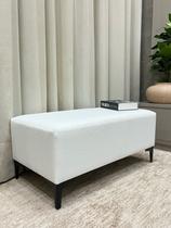 Puff Decorativo Vegas Linho Premium Cru Bela Manu Decor