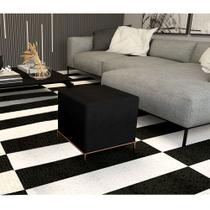 Puff Design Sevilha Cobre e Preto