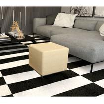 Puff Design Sevilha Preto e Bege