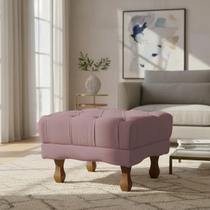 Puff Duque Bouclé Premium de Luxo Capitone Assento Elegante para Sala Quarto Decoração Pés Luiz Xv Castanho Puff Duque Bouclé Premium de Luxo Capitone Assento Elegante para Sala Quarto Decoração Pés Luiz Xv Castanho