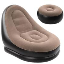 Puff e Poltrona Inflável Alongada + Bomba de Ar