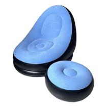 Puff e Poltrona Inflável Alongada + Bomba de Ar