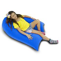 Puff Eli Cor Azul Royal - Enchimento de pérolas de EPS Puff Eli Cor Azul Royal - Enchimento de pérolas de EPS