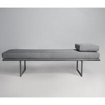 Puff em Linho 160cm Galli Cinza Puff em Linho 160cm Galli Cinza