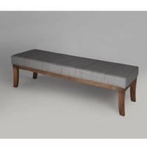 Puff em Linho 160cm Requadro Imbuia Lucia