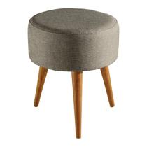 Puff em Linho Redondo Cleo Móveis Minas