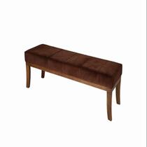Puff em Veludo 100x40cm Requadro Lucia Marrom/Imbuia Puff em Veludo 100x40cm Requadro Lucia Marrom/Imbuia