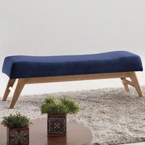 Puff em Veludo 160cm 40cm x 45cm Horus Azul