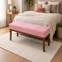 Puff em Veludo 160x40cm Requadro Lucia Rosa Puff em Veludo 160x40cm Requadro Lucia Rosa