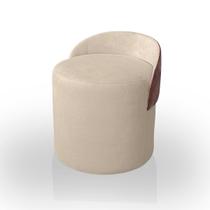 Puff Encosto material sintético Bouclé Confortável Resistente Decorativo Yuri