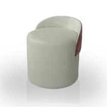 Puff Encosto material sintético Bouclé Confortável Resistente Decorativo Yuri