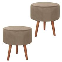 PUFF ESTILO SOFISTICADO KIT COM 2 UN - Castor