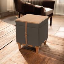 Puff Estofado com Baú: Conforto e Espaço Extra para Seus Pertences