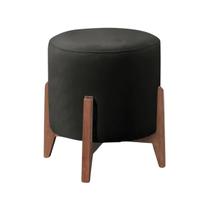Puff Estofado Decorativo para Sala Redondo Eloá Veludo