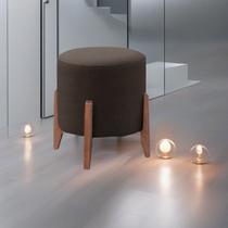 Puff Estofado Decorativo para Sala Redondo Madrid material sintético Puff Estofado Decorativo para Sala Redondo Madrid material sintético