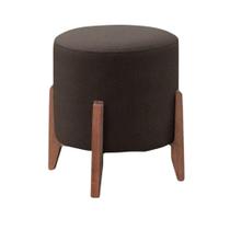 Puff Estofado Decorativo Para Sala Redondo Marrocos Veludo marrom Puff Estofado Decorativo Para Sala Redondo Marrocos Veludo marrom