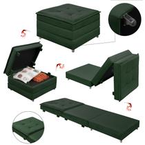 Puff Estofado Dobrável 3 em 1 Vira Cama Solteiro Versátil Confortável para quarto escritório Resistente Com Rodízios Rodinhas E Baú - Mini Me Artigos Puff Estofado Dobrável 3 em 1 Vira Cama Solteiro Versátil Confortável para quarto escritório Resistente Com Rodízios Rodinhas E Baú - Mini Me Artigos