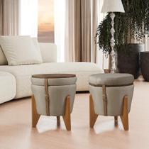 Puff Estofado Multifuncional Para Sala Quarto Ou Escritório