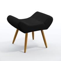 Puff Estofado Polar Para Sala de Estar Couro Preto Aradecor Puff Estofado Polar Para Sala de Estar Couro Preto Aradecor