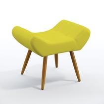 Puff Estofado Polar Para Sala de Estar Sued Amarelo Aradecor Puff Estofado Polar Para Sala de Estar Sued Amarelo Aradecor