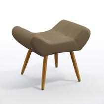 Puff Estofado Polar Para Sala de Estar Sued Capuccino Aradecor