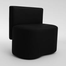 Puff Feijão Curvo Orgânico Redondo Com Encosto Sala Resistente Confortável Suede Cor:Suede Terracota