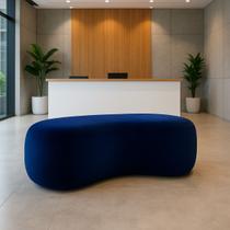 Puff Feijão Orgânico Moderno 100cm Escultural Suede Curvo