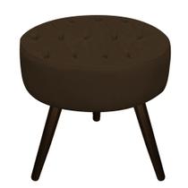 Puff Fernanda Palito Tabaco Sala Decor Quarto Recepção Suede Marrom