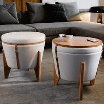 Puff Flex 70 Neew House Linho Escuro Puff Flex 70 Neew House Linho Escuro