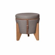 Puff Flex Decorativo Com Pés Em Madeira