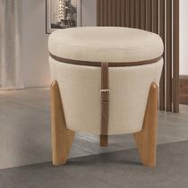 Puff Flex Linho Base Tampo Imbuia