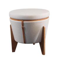 Puff Flex Linho Claro 3 Em 1 Baú E Mesa De Centro Puff Flex Linho Claro 3 Em 1 Baú E Mesa De Centro