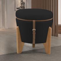 Puff Flex Veludo Base Tampo Imbuia Puff Flex Veludo Base Tampo Imbuia