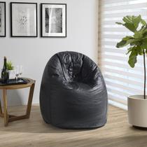 Puff Fofão 115cmx77cmx65cm material sintético Yescasa Preto