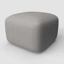 Puff Gana Com Base Giratória em Linho Vida Cinza Claro - Home Mobily