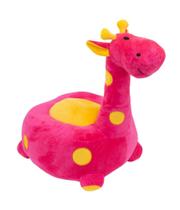 Puff Girafa Pelúcia Pink 48cm Para Crianças menor que 3 anos - TASCO