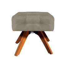 Puff Giratório Elisa Suede Base Madeira MM30 D'Rossi