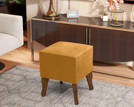 Puff Glamour Amarelo - Comprar Moveis Em Casa