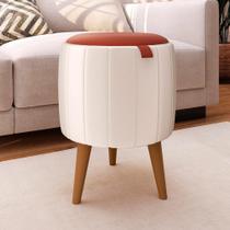 Puff gourmet banqueta Moisés para sala, quarto ou escritório - Off White