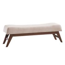 Puff Hórus Bege e Imbuia 160 cm