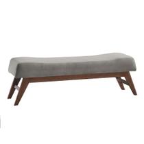 Puff Hórus Cinza e Imbuia 100 cm Puff Hórus Cinza e Imbuia 100 cm