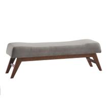 Puff Hórus Cinza e Imbuia 160 cm Puff Hórus Cinza e Imbuia 160 cm