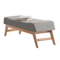 Puff Hórus Cinza e Natural 140 cm Puff Hórus Cinza e Natural 140 cm