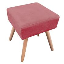 Puff Ibiza Quadrado Suede Rose Natural