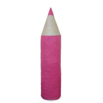 Puff Infantil Lápis em material sintético Rosa