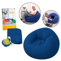 Puff Inflável Aveludado Impermeável para Relaxamento Puff Inflável Aveludado Impermeável para Relaxamento