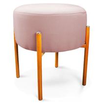 Puff Iron Linho Rosê A63 Cobre