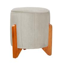Puff Jade Para Quarto Suede Bege - Belliv Decor Puff Jade Para Quarto Suede Bege - Belliv Decor